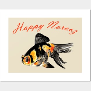 Happy Norooz Demekin Goldfish Cat New Year Posters and Art